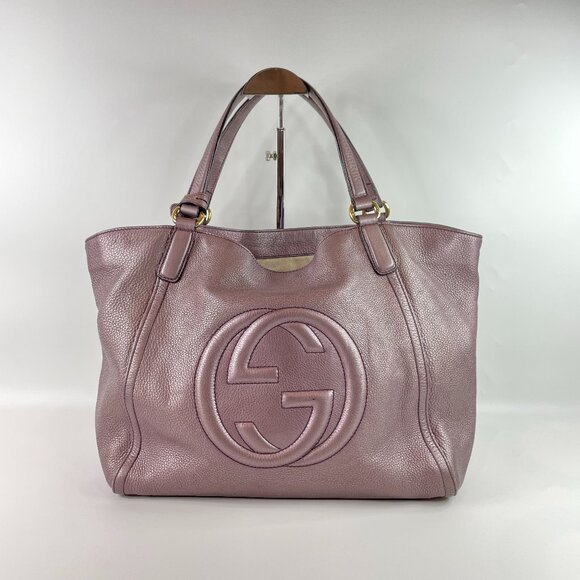 Gucci Purple Leather Soho Shoulder Bag sku#85851 (gently used) - Picture 1 of 12